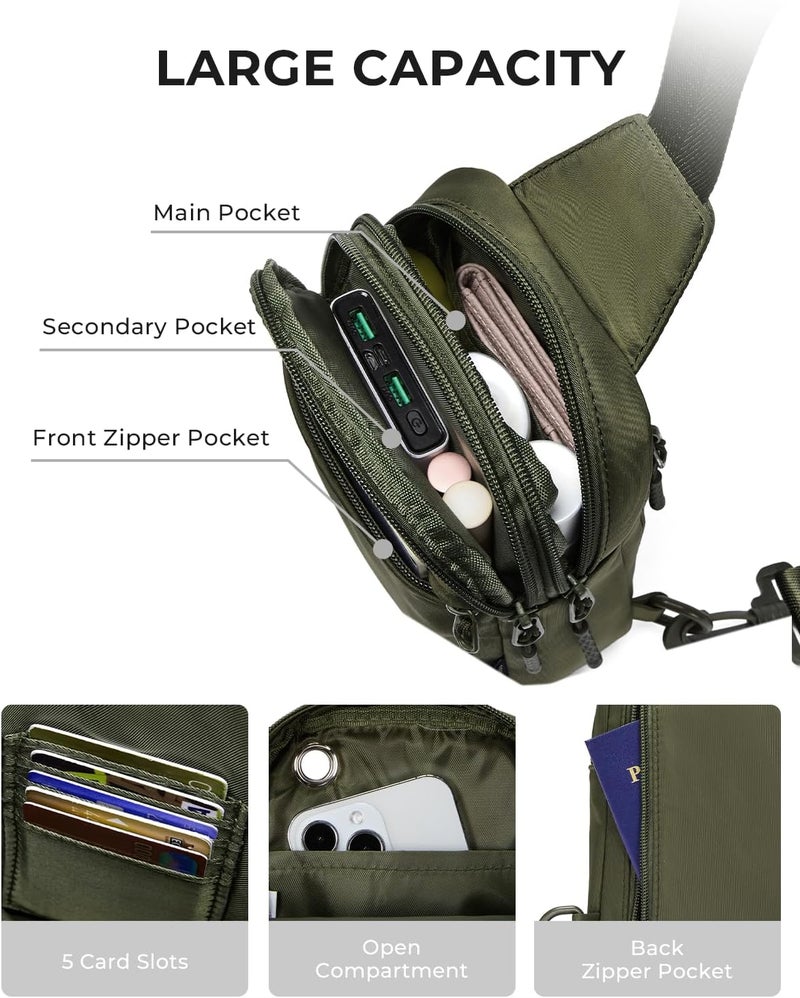 CHOLISS Small Sling Bag for Women and Men, Crossbody Bags Trendy Fanny Packs Chest Bag with Extended Strap - Image 4